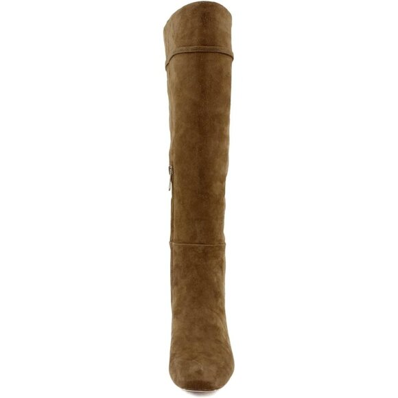 Women's Almond Taupe Platform Pumps Synthetic 7.5 Chic Evening Work - Picture 8 of 8